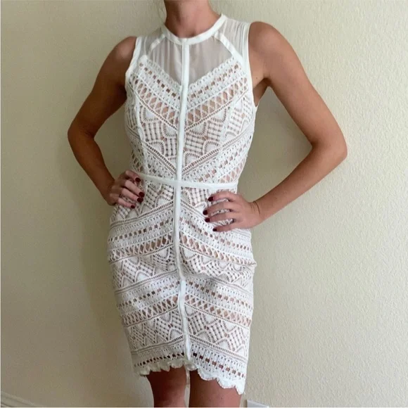adelyn rae white lace dress Heidi Embroidered 3D Lace Dress | Adelyn Rae main image 0